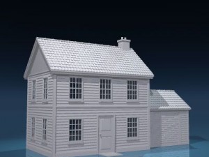 house with rooftiles 3D Model