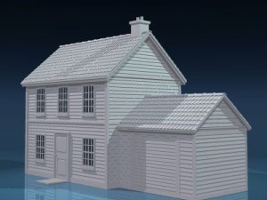 house with rooftiles 3D Model