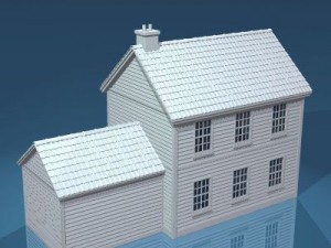 house with rooftiles 3D Model