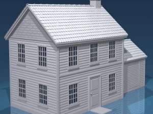 house with rooftiles 3D Model