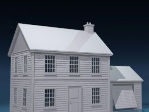 house with rooftiles 3D Model