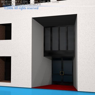 art gallery building Modèle 3D .c4d .max .obj .3ds .fbx .stl .blend 