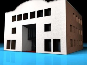 edif&iacute;cio da galeria de arte Modelo 3D