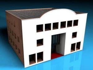 edif&iacute;cio da galeria de arte Modelo 3D