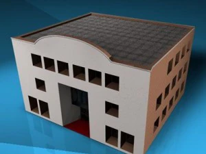 edif&iacute;cio da galeria de arte Modelo 3D