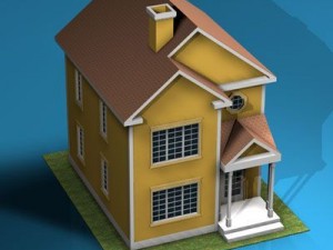house in american modern style 3D Model