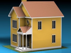 house in american modern style 3D Model