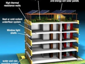 ecological building cutaway Model 3D