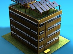 ecological building cutaway 3D 모델