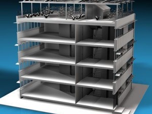 ecological building cutaway 3D 모델