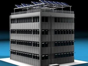 ecological building cutaway 3D Model