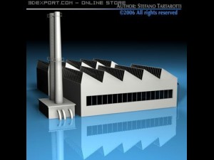 stilizedcity factory 3D Модель