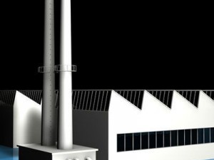 stilizedcity factory 3D Модель