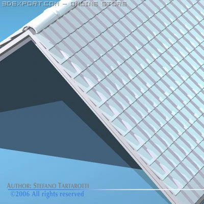 roof tiles 3D Model .c4d .max .obj .3ds .fbx .stl .blend 