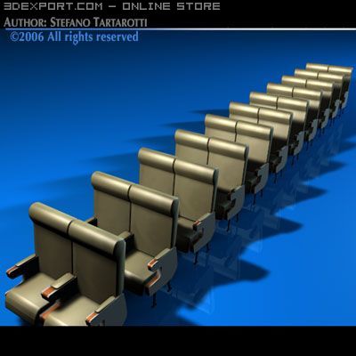 planetrain seats 2 Modelo 3D .c4d .max .obj .3ds .fbx .stl .blend 