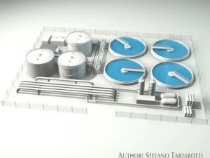 treatment plant 3D Model