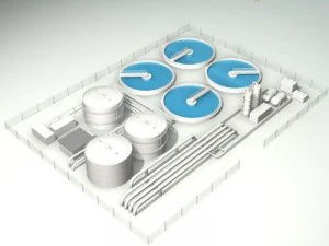 treatment plant 3D Model
