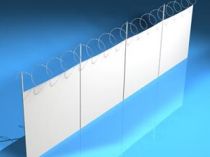 fence with barbed wire 3D Model