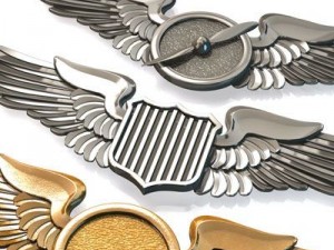 wings badges Modello 3D