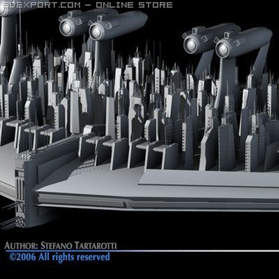 wing city 3D 模型 .c4d .max .obj .3ds .fbx .stl .blend 