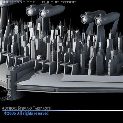 wing city 3D Model .c4d .max .obj .3ds .fbx .stl .blend 