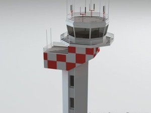 airport control tower2 Model 3D