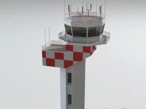 airport control tower2 3D Model