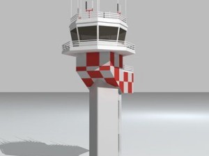 airport control tower2 Model 3D