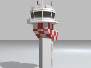 airport control tower2 3D Model