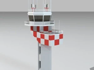 airport control tower2 3D Model