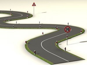 road with curves 3D Model
