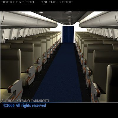 interior plane Modello 3D .c4d .max .obj .3ds .fbx .stl .blend 