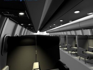 interior plane Modello 3D