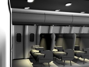 interior plane Modello 3D