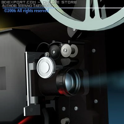 film projector 3D Model .c4d .max .obj .3ds .fbx .stl .blend 