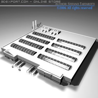 market building 3D Модель .c4d .max .obj .3ds .fbx .stl .blend 