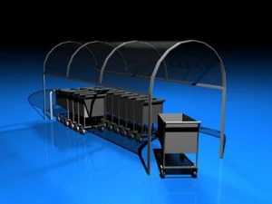 shopping carts with cover 3D Model