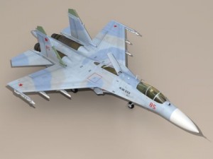 su27 flanker camo2 Modello 3D