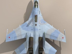 su27 flanker camo2 Modello 3D