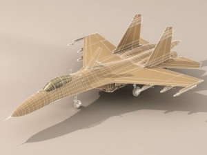 su27 flanker camo2 Modello 3D