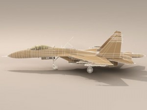 su27 flanker camo2 Modello 3D
