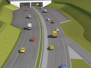 escena de la carretera Modelo 3D
