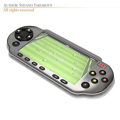 portable game console Model 3D .c4d .max .obj .3ds .fbx .stl .blend 