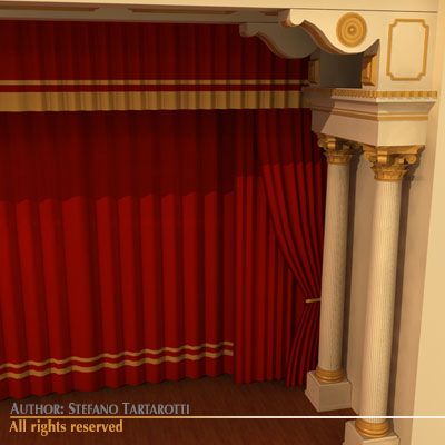 theatre stage 3Dモデル .c4d .max .obj .3ds .fbx .stl .blend 