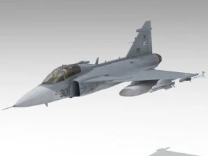 jas 39 h&uacute;ngaro Modelo 3D