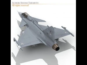 jas 39 h&uacute;ngaro Modelo 3D