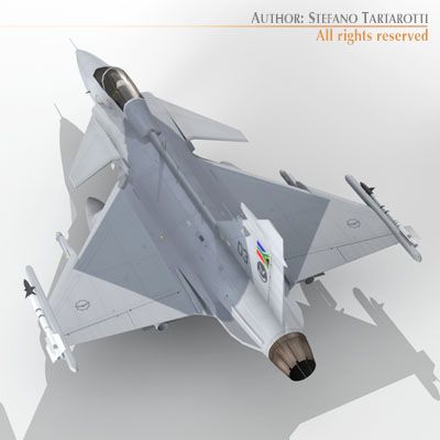 jas 39 south african 3D Model .c4d .max .obj .3ds .fbx .stl .blend 