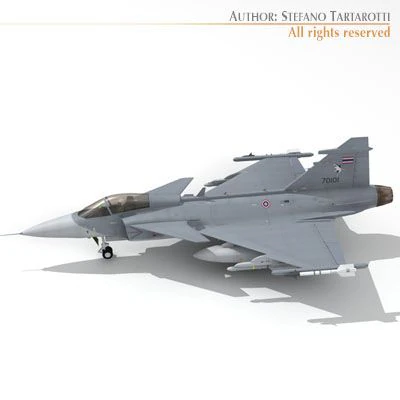 jas 39a thai 3D Model .c4d .max .obj .3ds .fbx .stl .blend 