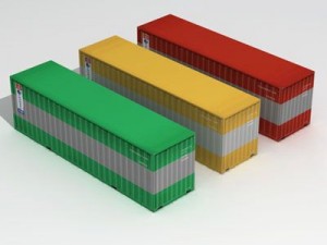 cargo containers 3Dモデル