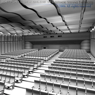 movie theatre 2 3D Model .c4d .max .obj .3ds .fbx .stl .blend 